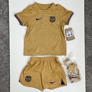 NWT Kid’s Youth Barcelona FCB Outfit - jersey, shorts, and socks jersey uniform